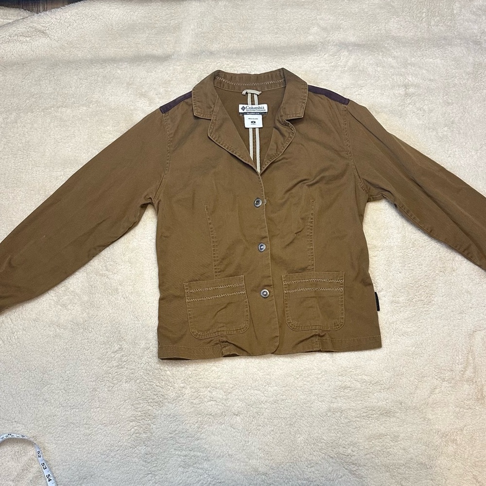 Columbia Women’s Tan Utility Jacket Size M Lightweight Button Front
